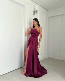 Women Formal & Evening Dresses - Fuchsia - View 2