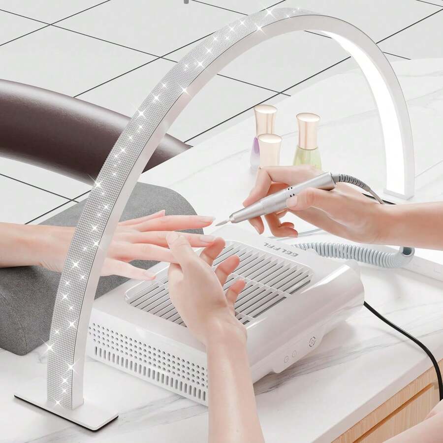 Crystal Nail Lamp, Portable LED Desktop Light, Easy To Install, USB Plug, Nail Beauty Salon Work Light, Crystal Decoration Professional Table Lamp - USB Plug - View 1