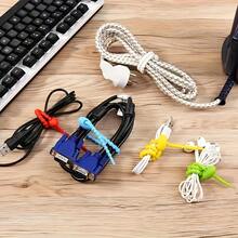 100pcs Multicolor Silicone Zipper Tie Keychains, Reusable Adjustable Cable Organizer Straps, Multi-Purpose Twist Ties Food Storage Bag Clips, Suitable For Earphone Cables, Home Kitchen Office Travel, Durable Soft Desktop Storage Supplies, Assorted Colors - Multicolor - View 3