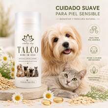 Talco Baño En Seco Orgánico Para Perros, Gatos Y Hurones 125g. - PIEL SENSIBLE  125 GR - Ver 2