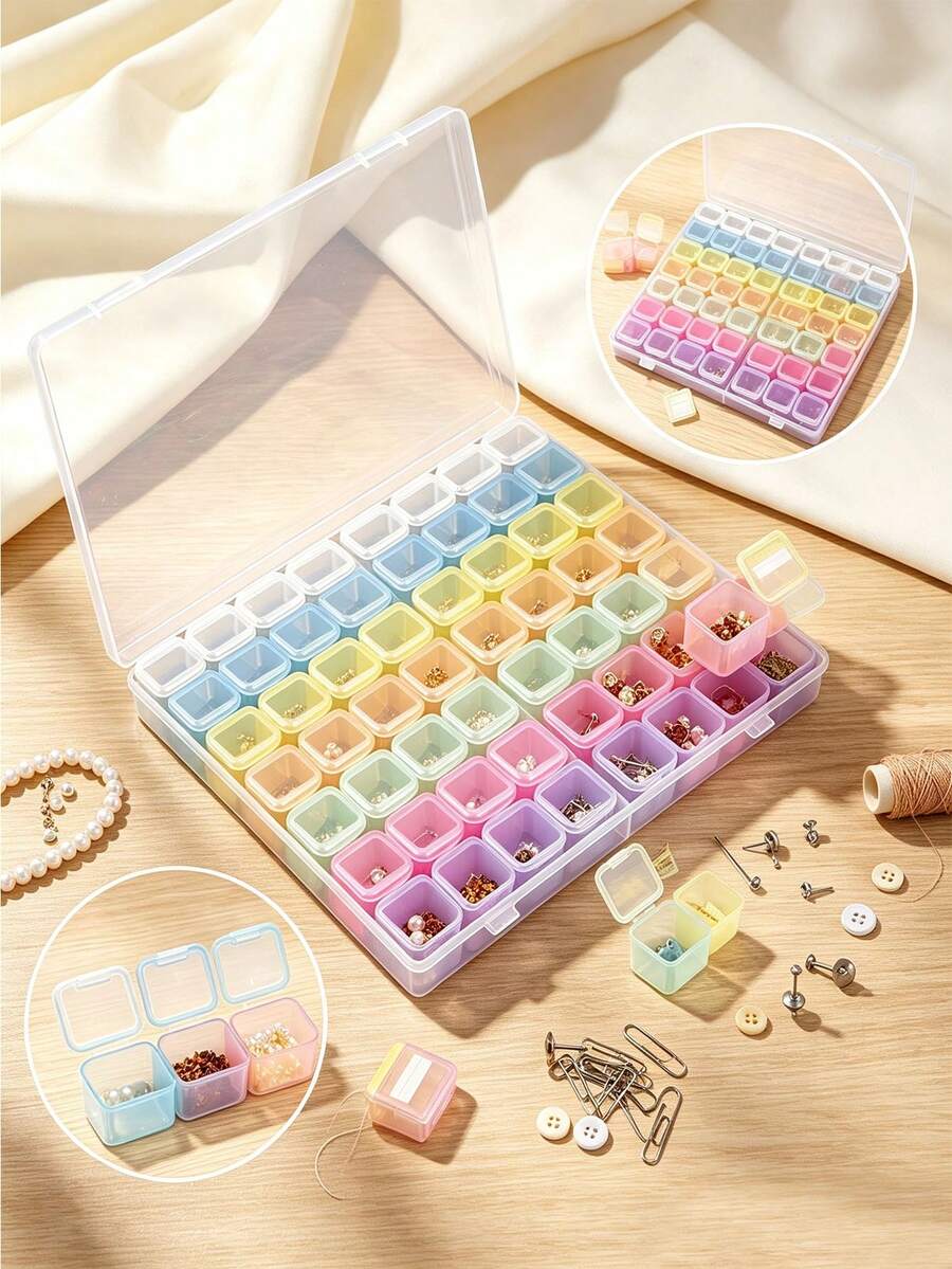 Plastic Storage Box For Nail Art Decoration And Jewelry Rhinestone Sequin Earrings Organizer