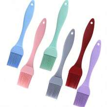 1pc High Temperature Resistant Silicone Basting Brush, Non-Stick Sauce Application Brush, Suitable For Pancake Frying, Outdoor Grilling, Baking And Other Cooking Scenarios, Kitchen Cooking Tool; Meets Daily Cooking Needs, Suitable For Dormitory Cooking, Family Gathering Cooking; Silicone Material Is Heat Resistant, Soft Brush Body Doesn't Damage Cookware, Easy To Clean; Can Be Used As Christmas Kitchen Decoration - Popular Items - View 3