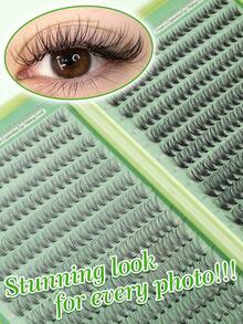 640 Clusters 10D+20D Natural Thin False Eyelashes, C Curl Suitable For Students/Office Workers, Realistic Eyelashes, Lightweight And Burden-Free, Can Be Used With Glasses, Single Box Capacity Enough For Daily Use, Multi-Box Set With Discounted Price And Large Capacity - C - View 8