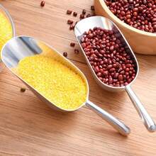 1pc Stainless Steel Ice Scoop, Multi-Functional Metal Scoop, Suitable For Dog Food, Cat Food, Ice Cubes, Grains, Flour, Food, Tea, Popcorn, Sugar, Beans, Rice And Kitchen Utensils - Multicolor - View 3