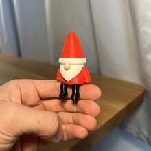 Patung Santa Claus Kerdil Duduk, Ornamen Figur Santa Claus Mini, Pose Duduk Santai, Ideal untuk Tepi Rak Buku, Meja Kantor, dan Dekorasi Komputer Desktop di Rumah - A - View 9