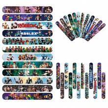 12pcs Roblox Papa Rings Lego Building Blocks Bracelet Toy Wristband Party Gift Papa Rings, As Birthday Gifts, Easter, Halloween, Christmas Holiday Party Gifts. - Multicolor - View 2