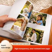 1 Photo Album For 4*6inch Photos, Large Capacity, Full Landscape Pocket Design, 6 Inch 200 Photos, Suitable For Storing Travel Scenery And Family Gatherings - 1PC - View 5