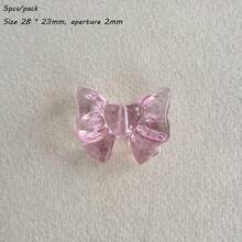 Transparent Acrylic Beautiful Girl Bow Handmade DIY Mobile Phone Chain Bracelet Hair Accessories Material Loose Beads - Multicolor - View 14