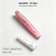 (MAJOHN) Cute Short Fountain Pen With Fine Nib, Mini Ink Pen With Gift Box, Designer Stationery Gift For Men And Women - Multicolor - View 15