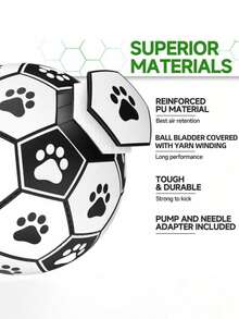 Pet Chew-Resistant Interactive Football Toy Set, High Elasticity Teething & Boredom Relief Dog Toy Ball With Webbing Pull Handle, Outdoor Tug-Of-War Training Ball, Includes Air Pump, Durable & For Teeth, Suitable For All Dogs - Multicolor - View 6