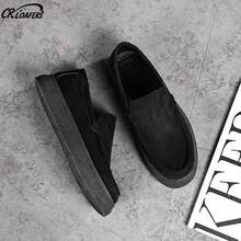 Men's Outdoor Casual Loafers, Sporty Thick Sole Fashion Versatile Slip-On Slouchy Shoes - Black - View 5