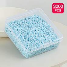 Manik-manik Fuse Sundymot 2,6mm, 3000 PCS+ Sistem Warna Hijau & Biru, Kemasan Terpisah, Dengan Kotak Penyimpanan Persegi Kecil, Mudah Disimpan, Gantungan Kunci Liontin DIY, Bahan Kerajinan Pembuatan Perhiasan, Musim Wisuda Kembali ke Sekolah, Natal, Hadiah Pesta Ulang Tahun, Kit Isi Ulang Massal Manik-manik Fuse 2,6mm Multi-Warna - Manik-manik puzzle 2,6mm - View 23
