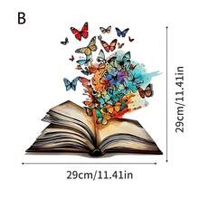 1pc Funny Magic Book Wall Sticker, Flowers And Butterflies Blooming From Book, Suitable For Home Decor, Wall Decor, Room Decor, Office Decor, Dorm Decor, PVC Waterproof Material, Removable - Magic Book Wall Stickers - View 10