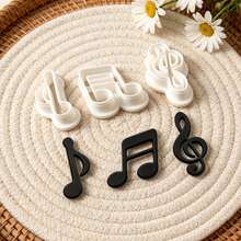 3Pcs Music Note Polymer Clay Cutters Set Treble Clef Musical Symbol Clay Molds DIY Handmade Earring Pendant Jewelry Craft Supplies - 3-pack - View 2