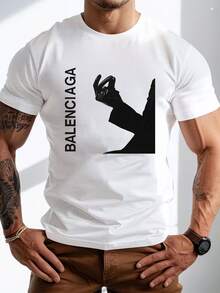 Men's Pure Cotton Crew Neck Short-Sleeved T-Shirt Casual Summer Regular Fit Breathable Soft Basic Everyday Wear Comfortable Tee - 白色 - 查看 6