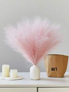 30 Pcs Artificial Pampas Grass, 16.5 Inch, Light Pink Faux Pampas Grass With Feather Decor, Fluffy Fake Cattail Stems, Vase Filler, Bohemian Farmhouse Wedding Decor, Valentine's Day, Birthday Gift, Graduation Ceremony, Fall Decor, Artificial Plants - Baby Pink - View 5
