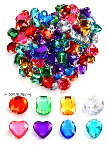 Asymmetrical Acrylic Flat Back Rhinestones, Diamond Gemstones, For DIY Handmade Jewelry - Multicolor - View 3