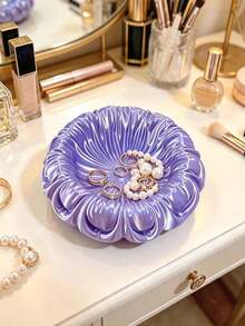 10PCS Luxury Floral Storage Trays, Plastic Jewelry Box, Decorative Tray For Bedroom Vanity Decor - Multicolor - View 7