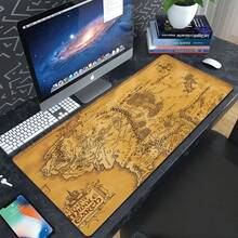 Esports Gaming Mouse Pad Featuring A Vintage, Yellowed, Hand-Drawn Map Design; A Non-Slip, Washable Rubber Desk Mat That Serves As A Stylish, Dirt-Resistant Accessory For Gaming And Study Setups-An Ideal Gift For Gamers. - Mouse Pad - View 6