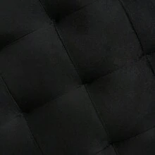 Round Velvet Folding Storage Pouffe Equipped With A Lid, Works As Multifunctional Ottoman For Home Use - Black - View 5