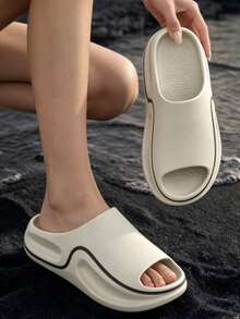 Fashionable Multi-Functional Spring/Summer Unisex Sandals, Comfortable To Wear, Suitable For Long-Term Use Without Causing Foot Fatigue, Quiet And Durable Sole, Essential For Home, Hotel Or Office - White - View 2