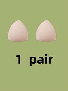 WANTES 1 Pair Ultra-Thin Removable Bra Pads, Breathable Triangle Cup Inserts, Reusable For Sports Bras, Yoga Bras, Swimsuits, Bikinis - Beige - View 8