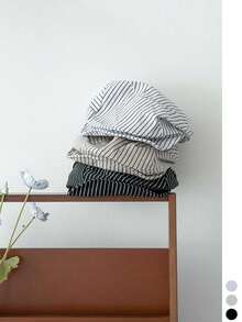 1 buah Baret Linen Bergaris Retro, Topi Newsboy Artistik Tipis untuk Wanita, Model Baru Musim Semi/Panas, Menonjolkan Bentuk Wajah - MultiWarna - View 2