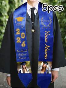 Custom Text And Photo Graduation Sash,Custom Stoles For Graduation 2026,Custom Picture Class Of 2026 Sash,Customizable Graduation Sash,Birthday Gifts. - Style a - View 26