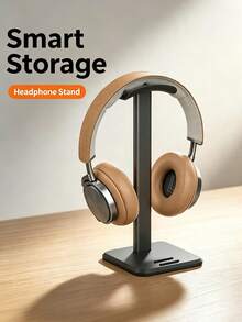 1pc Headphone Stand, Desktop Multi-Function Phone Storage Rack, Student Gaming Headset Holder - Multicolor - View 8