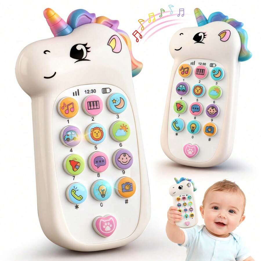 Educational Music Mobile Game For Kids, Dual Mode Switching (Number/Entertainment) | Early Cognitive Learning Sound & Light Game, Birthday Gift For Boys And Girls - Multicolor - View 1