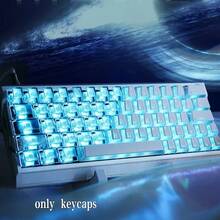 131 White Prism Keycaps, Cherry Height, Translucent, ABS+PC Material, Compatible With Cherry/Gateron MX Switches, Suitable For Gifts And Personal Use, Hot-Swappable Keycaps, Personalized Keycaps, Keyboard DIY, Customized Keycaps, Desktop Matching, Customized Keycaps, Keycap Set, Gaming Keycaps, Keyboard Accessories, Cute Keycaps - View 2