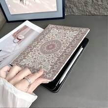 1pc Floral Pattern Tablet Protective Case With Pen Slot Compatible With IPad Air 4/5/10th Gen Smart Protective Case, Air 13(M3 2025), Air 11(M3 2025), 11(A16 2025), Compatible With OPPO Pad, MatePad, Pad, Honor Pad, Pad - Multicolor - View 10