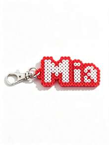 Ayotu Móc khóa chữ cái cá nhân hóa, tùy chỉnh tên, móc khóa hạt Hama thủ công, mặt dây chuyền hạt Perler tùy chỉnh, phù hợp làm quà tặng cá nhân cho gia đình và bạn bè, có thể dùng làm charm ba lô, móc khóa ô tô, móc khóa nữ, hoặc quà tặng cho Ngày Valentine, Ngày của Mẹ và mùa tựu trường - Nhiều màu - Xem 15