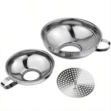 3PCS/Set Canning Funnels For Wide Mouth And Standard Mason Jars, Kitchen Wide Mouth Funnels, Canning Kit, Stainless Steel Small And Large Funnel Combination, Kitchen Funnels, Kitchen Supplies - View 13