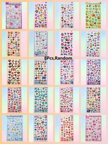 Colorful 3D Epoxy Resin Stickers - Solid Stickers - Cute Animal Series, Exquisite Appearance, 3D Design, Waterproof Self-Adhesive Decorative Stickers, Comfortable Touch, Strong Decorative Atmosphere, Suitable For DIY Decoration, Toys, Instruction Manuals, Diaries, Notebooks, Laptops, Phone Cases, Etc. - Multicolor - View 16
