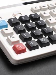 1 buah Kalkulator Kantor Keuangan, Layar Besar 12 Digit dan Tombol Besar, Daya Ganda Tenaga Surya & Baterai, Multifungsi, Cocok untuk Penggunaan Bisnis, Keuangan dan Akuntansi, Perlengkapan Penting untuk Kembali ke Sekolah - Hitam dan Putih - View 4