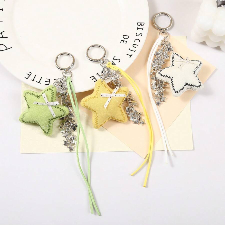 Creative Lace Bow, Ribbon, Keychain, Text Tag, Heart Pendant, Fashionable And Versatile Bag Pendant, Wholesale - Multicolor - View 1