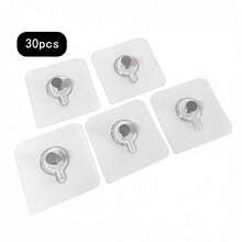 30pcs [Picture Frame Hanging Artifact]Punch-Free Wall Hanging Picture Nails Photo Album Picture Frame Wall Hanging Non-Marking Nails Wall Nails Hooks - Clear - View 8