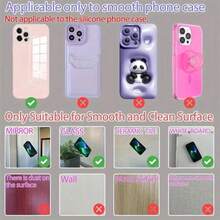 5pcs Random Color Silicone Phone Suction Cup Holder - Peel-Off Adhesive Back - Suitable For Daily Lifestyle - Multicolor - View 4