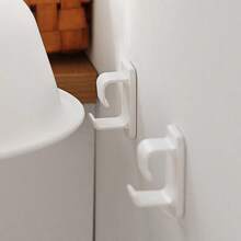 2pcs Toilet Basin Storage Hooks, White Storage Rack, Multi-Functional Basin Hooks, Wall-Mounted Home Organizer, Adhesive Basin Hooks, Kitchen Supplies, Practical Hooks - White - View 6