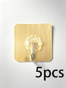 Self-Adhesive Wall Hooks, Cute Towel And Keychain Hooks For Bathroom, Office, And Closet Decoration, Home Furniture Storage Rack - Gold - View 16