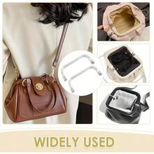 2pcs Aluminum Square Mouth Purse Clasp With Kiss Lock Closure And Inner Tube Support Structure, Metal Hardware Accessories For Wallet Making, Crochet Bag, Makeup Bag, Jewelry Box, Handbag, Woven Bag Creative Handmade Crafts, Old Bag Repair And Modification, Bag Frame Material, Durable Metal, DIY Bag Accessories - Multiple Styles - View 10