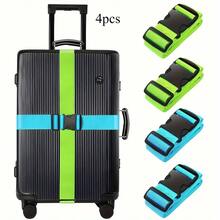 4pcs Adjustable Luggage Straps With Quick Release Buckle, Polypropylene Travel Bag Straps, TSA Approved, Snap Closure, Dry Clean, Basic Vacation Style, Anti-Theft Identification - one-size - View 11