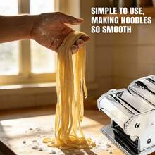Vandise 3-In-1 Pasta Maker, Heavy Duty Stainless Steel Professional Pasta Machine  Table Top Clamp, Fresh Pasta Lasagne Spaghetti Tagliatelle Dumplings Maker Machine Cutter - Silver - View 6