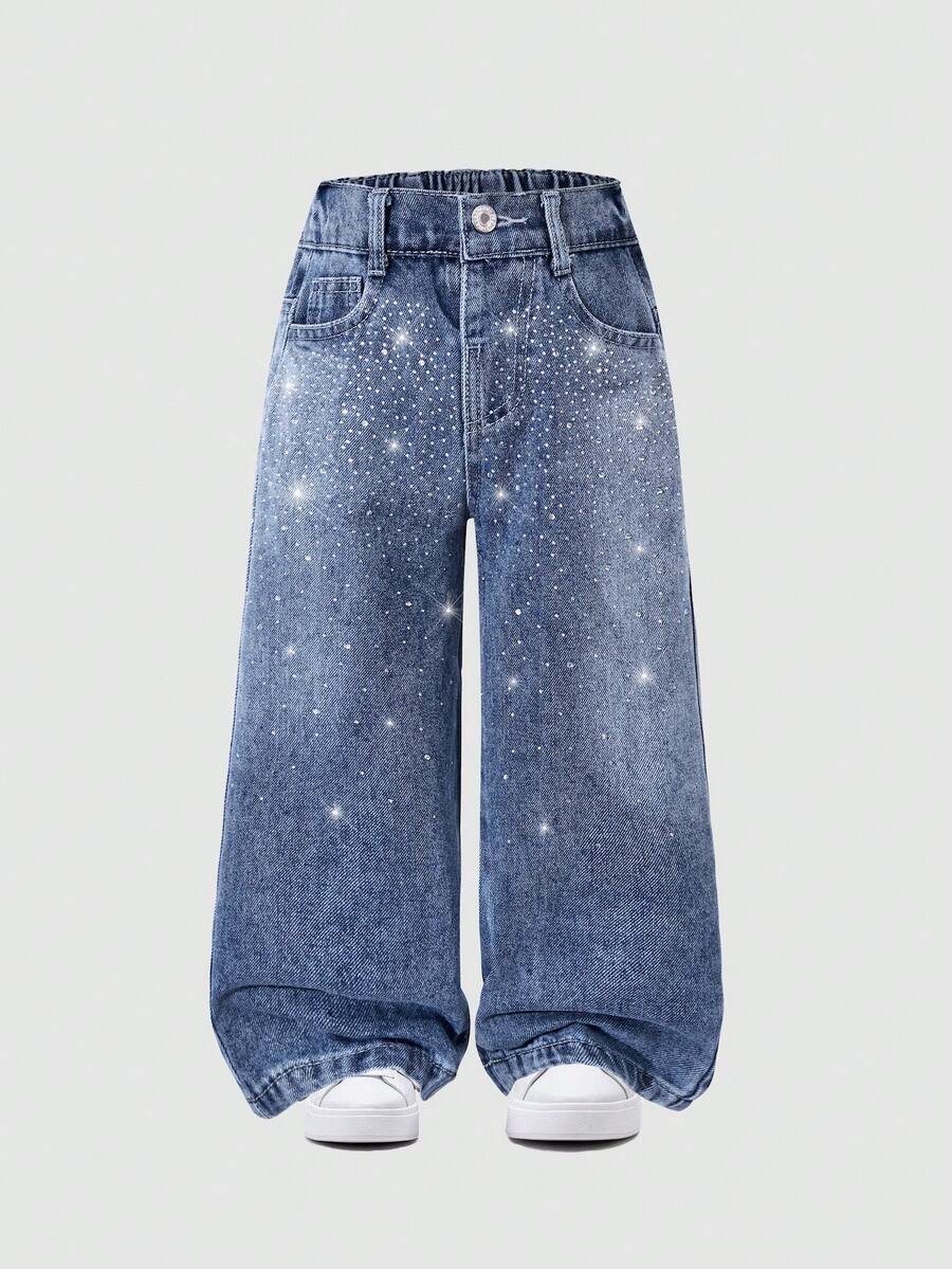 Toddler Spring Denim Jeans, New Fashion Style - Blue - View 1