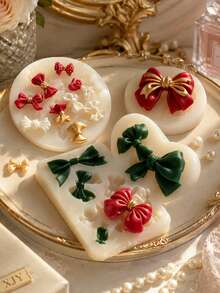 Multi-Style Bow Silicone Accessory Molds, Including Various Sizes And Shapes Of 3D Bows. Soft And Full Lines, Easy Demolding. Mainly Used As Embedded Decorations For Aromatherapy Candles, Handmade Soaps, Resin Accessories. Versatile Christmas Decorative Elements, Can Be Paired With Christmas Trees, Snowmen, Cylindrical Candles And Other Christmas-Themed Combinations - Bow Silicone Mold - View 1
