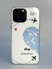 GIIPPA 1pc Customized Couple Name Phone Case, Personalized Phone Case, Compatible With IPhone 18/17/16/15/14/13/12/11 Pro Max Air, Back To School Gift, Graduation Gift, Valentine's Day Gift, Birthday Gift - Multicolor - View 5