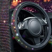 Light Luxury High-End Feel Full Diamond Car Steering Wheel Car Handle Cover, Personalized Male And Female Universal With Inner Ring 38cm/15 Inch Steering Wheel Protection Cover, Daily Car Interior Decoration Accessories. - Rhinestone Steering Wheel Cover With Inner Ring - View 12