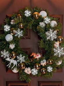 30pcs/Set White Snowflake Christmas Hanging Decorations, Christmas Tree Snowflake Ornaments, Suitable For Home Party, Christmas Tree Decoration, Holiday And New Year Celebration - White - View 5