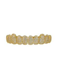Hip Hop Iced Out Men's Grillz, Fully Micro-Paved Zirconia Detachable Upper & Lower Teeth Grill, Rapper Cosplay Party Teeth Accessory, Halloween Party Gift - Full Diamond Halloween Hip Hop Grills - View 8